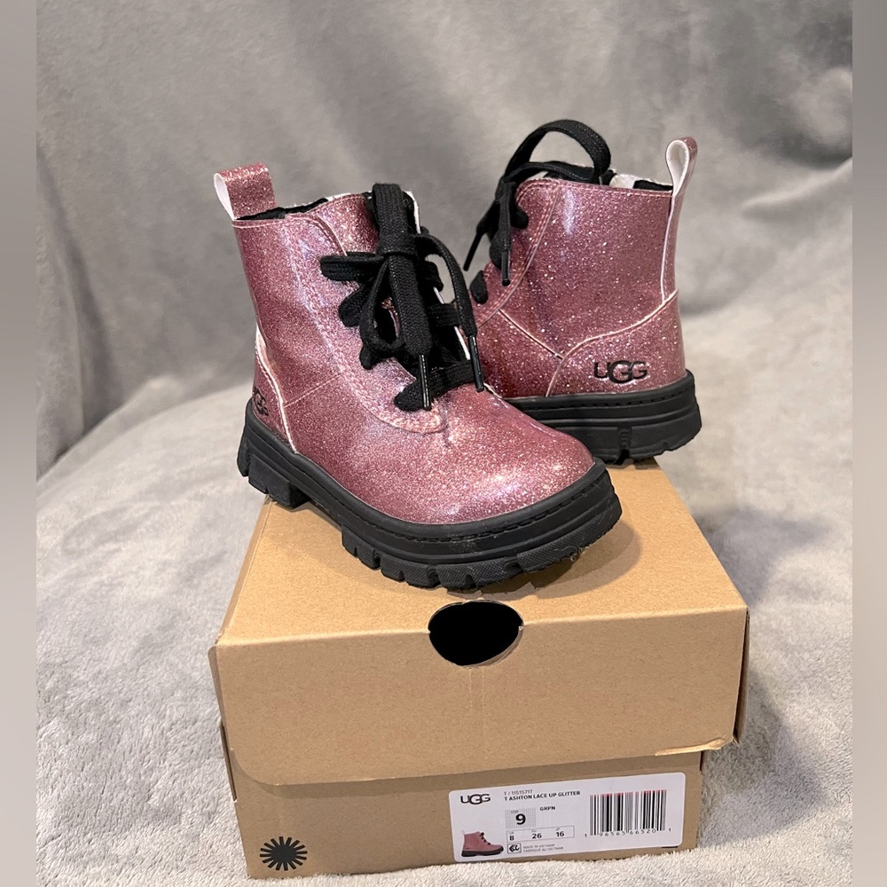 UGG Toddler Ashton Lace Up Glitter
